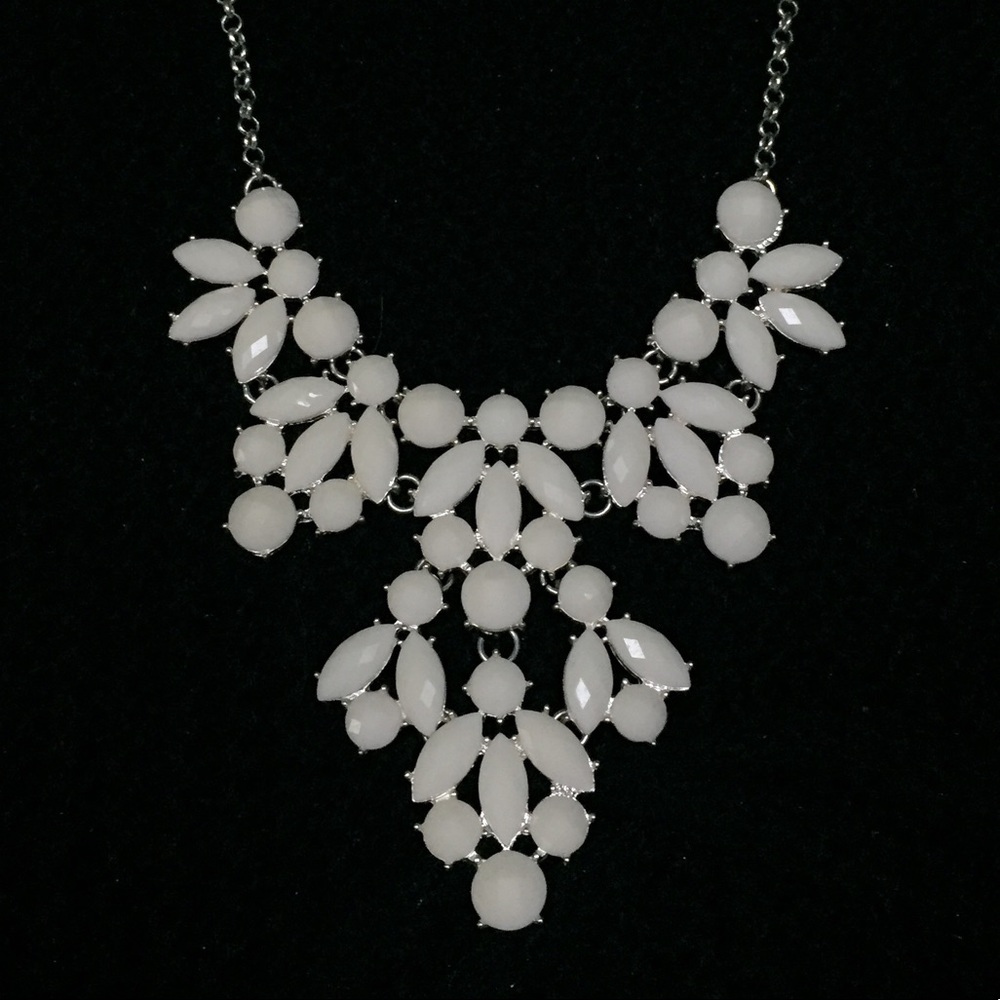 White Statement Necklace